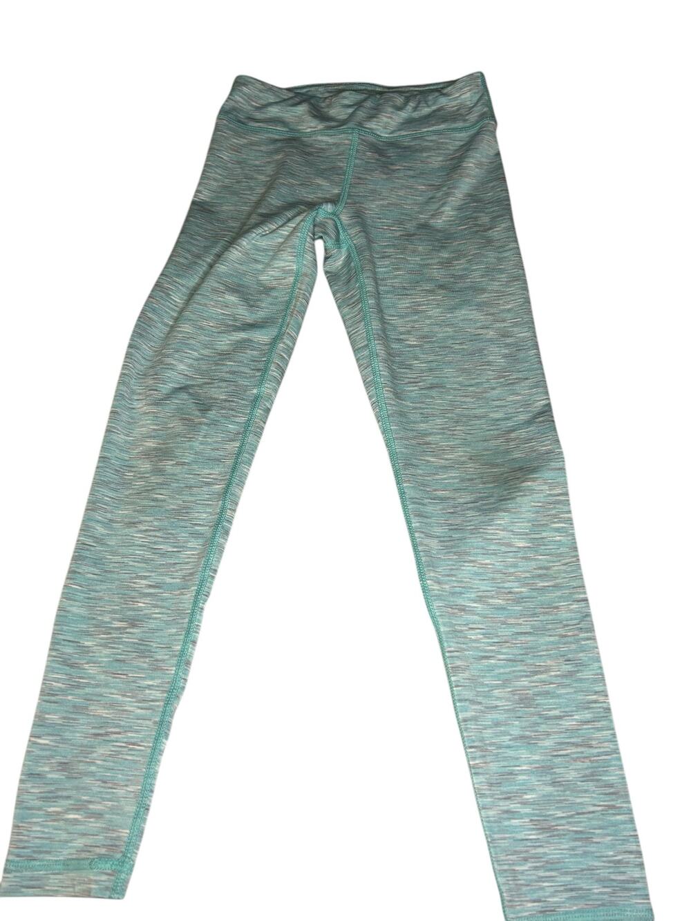 90 degree by reflex light teal stripe leggings size 7/8